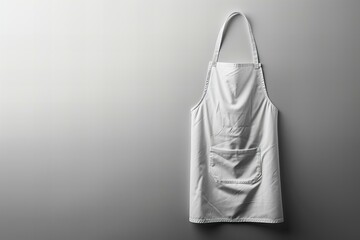 White apron mockup on white background