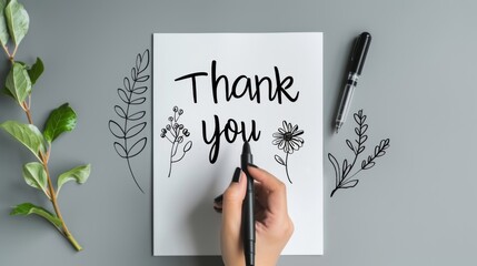 a person writing on a piece of paper with a pen