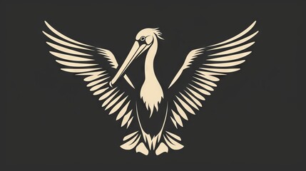 Clean design of the Christian pelican symbol