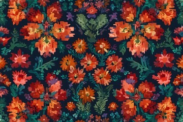 Fototapeta premium pattern with flowers