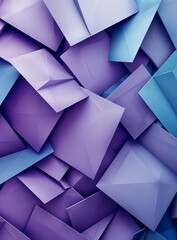 Layers of folded paper in different shades of purple creating an abstract geometric background with a sense of depth