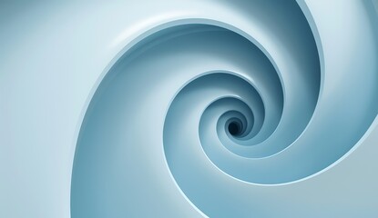 Captivating abstract image of a blue swirl drawing into an infinite spiral loop, symbolizing depth and continuity