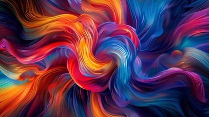 Obraz premium Ribbons of color intertwining like threads in a cosmic tapestry, weaving together to create a masterpiece of beauty and wonder.