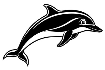 Obraz premium Dolphin vector silhouette