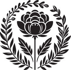 black and white flower