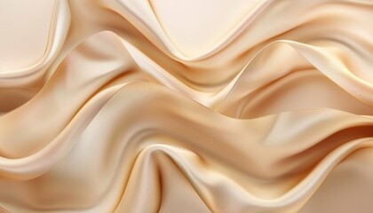 A luxurious digital image of golden silky fabric with smooth, flowing waves that evoke a sense of opulence