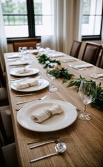 Stylish Table Setting in a Sophisticated Setting