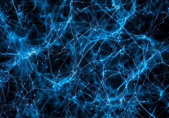 A visual metaphor for a neural network, this image depicts an intricate web of interconnected nodes, reflecting themes of complexity and connectivity