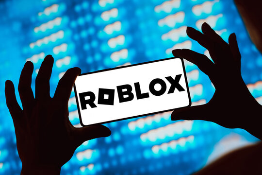 May 9, 2024, Brazil. In this photo illustration, the Roblox logo is displayed on a smartphone screen.