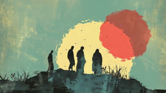 Minimalist depiction of the parable of the talents