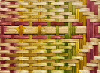 Traditional realistic handcraft weave bamboo texture 
