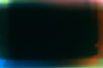 A blurred spectrum of colors bleeding across a distorted, vintage grainy film frame.