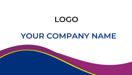 Double sided business card template design. Vector file.