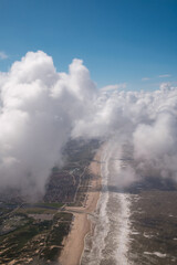 Zandvoort Beach through the cloud, North Holland, The Netherlands, Europe
