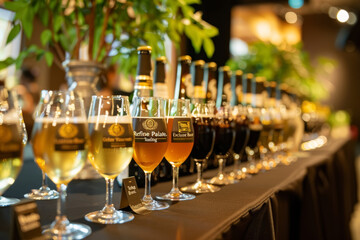 Elegant Exclusive Beer Tasting Event Showcasing a Variety of Brews