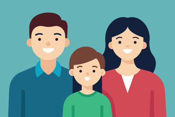 Vector Illustration of happy family design