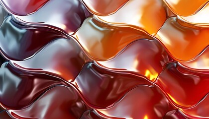 3d rendering, abstract glossy wavy background, chromic style.