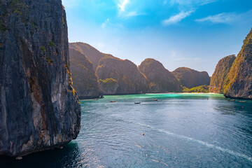 Amazing travel drone photo of landmark of Thailand, Andaman Sea, Krabi. Aerial View from above of...