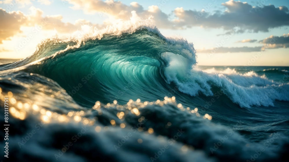 Wall mural sunset over the sea