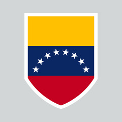 Venezuela Flag in Shield Shape Frame
