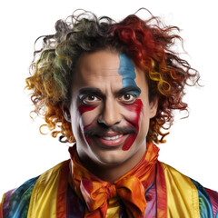 Close Up of Person Wearing Clown Makeup