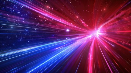 Naklejka premium futuristic background. Fiber optic light lines, speed lines, data transmission, high-speed internet