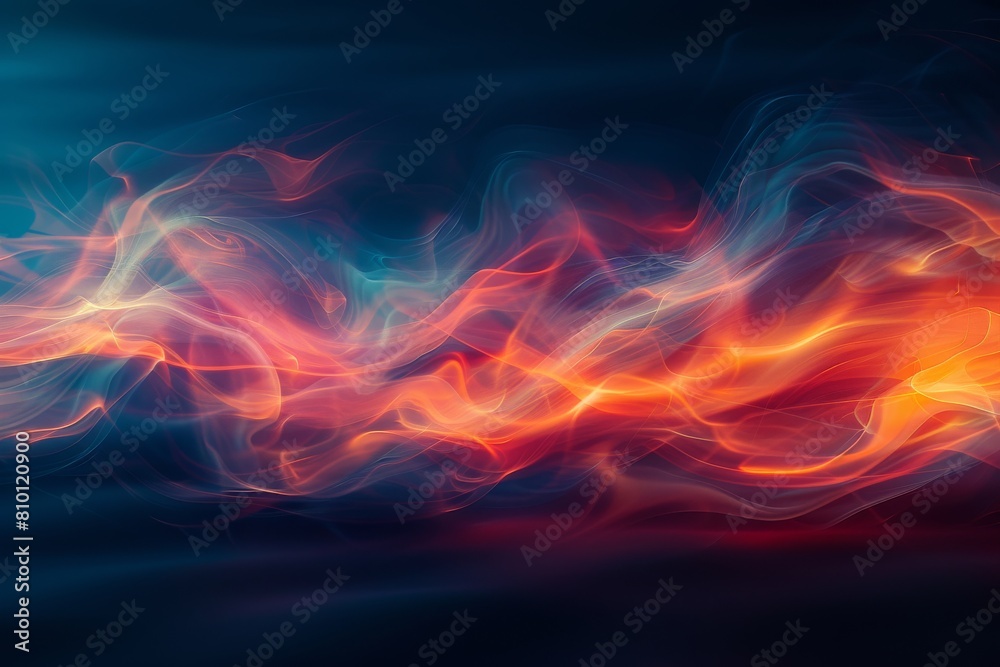 Poster an abstract image depicting a dynamic and colorful pattern of lights with a sense of motion and ener