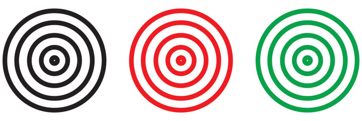Goal. Set of goals. Target icon. Target, call, goal icon. Vector.