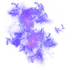 blue watercolor galaxy with stary splash transparent background clipart