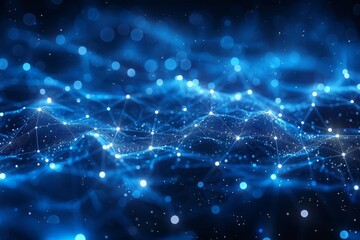 Dynamic Digital Network Visualization of Connected Nodes in a Cybernetic Space.