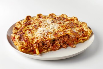 Gourmet Pasta Pie with Ground Beef and Bread Crumbs