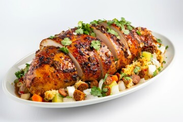 Mexican-Inspired Adobo Turkey Breast with Chorizo Stuffing
