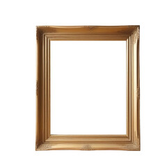 TRANSPARENT PNG ULTRA HD 8K An empty, plain painting frame rests at the very edge of a transparent background, ready for a masterpiece