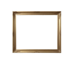 Obraz premium TRANSPARENT PNG ULTRA HD 8K An empty, plain painting frame rests at the very edge of a transparent background, ready for a masterpiece