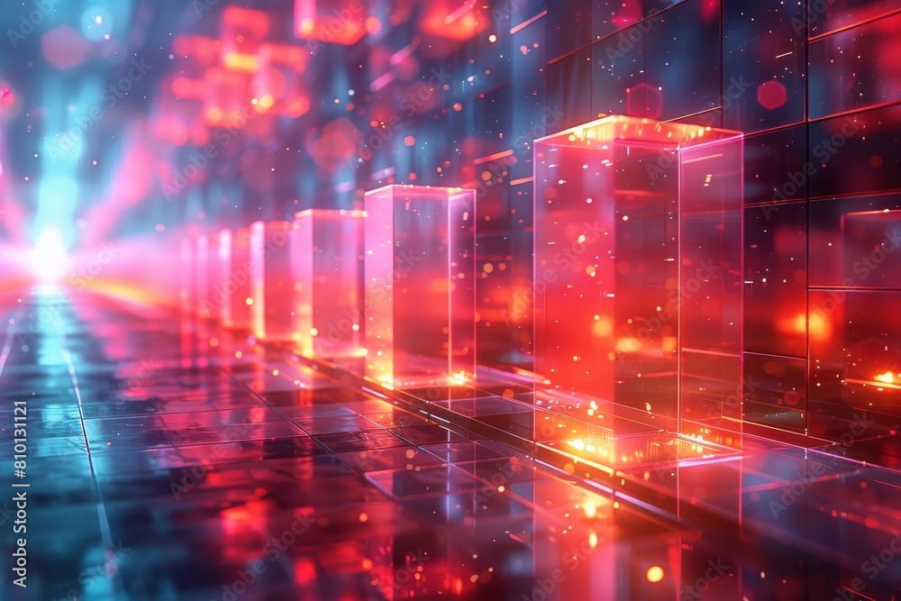 Canvas Prints a vision of the future with streaks of neon light blurring lines between virtual reality and cyber a