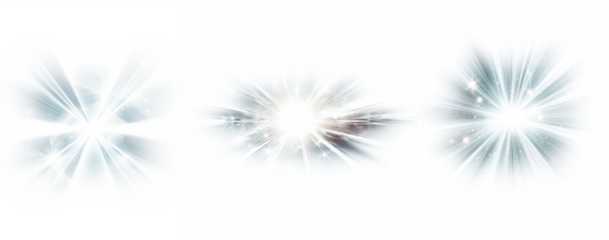 Set of sunlight special lens flare light effect  on Transparent Background. Ai generated 