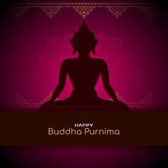 Happy Buddha Purnima Indian festival cultural background illustration