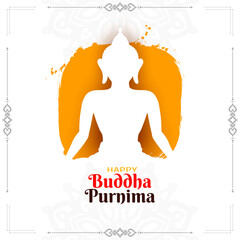 Happy Buddha Purnima Indian festival cultural background illustration