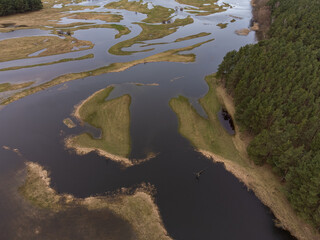 meanders of the river , view from above