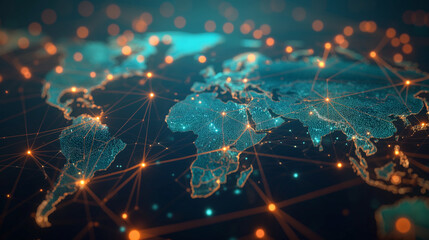 Fototapeta premium The image has a futuristic and technological feel to it