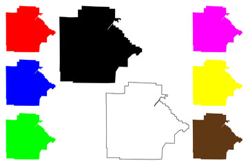 Tuscaloosa County, Alabama (Counties in Alabama, United States of America,USA, U.S., US) map vector illustration, scribble sketch Tuscaloosa map