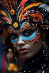 Fototapeta premium Vibrant and ornate carnival mask