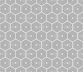 Honeycomb hexagons background. Hexagon stacked mosaic cells. Hexagonal cells. Seamless tileable vector illustration.