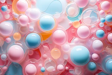 Colorful abstract background with transparent bubbles