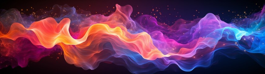 Obraz premium Vibrant abstract cosmic landscape