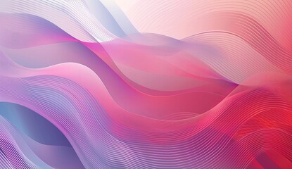 Pink and red wave-like gradients crafted into a dynamic abstract pattern design with a sense of rhythm