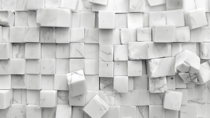 White marble cubes wallpaper