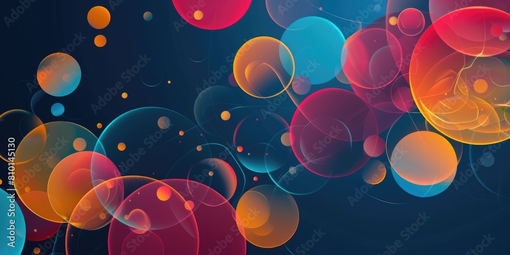 Poster abstract background with colorful bubbles aig51a.