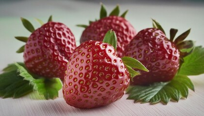 strawberries on a dark background close-up
