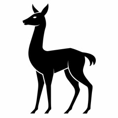 Vicuna vector silhouette 